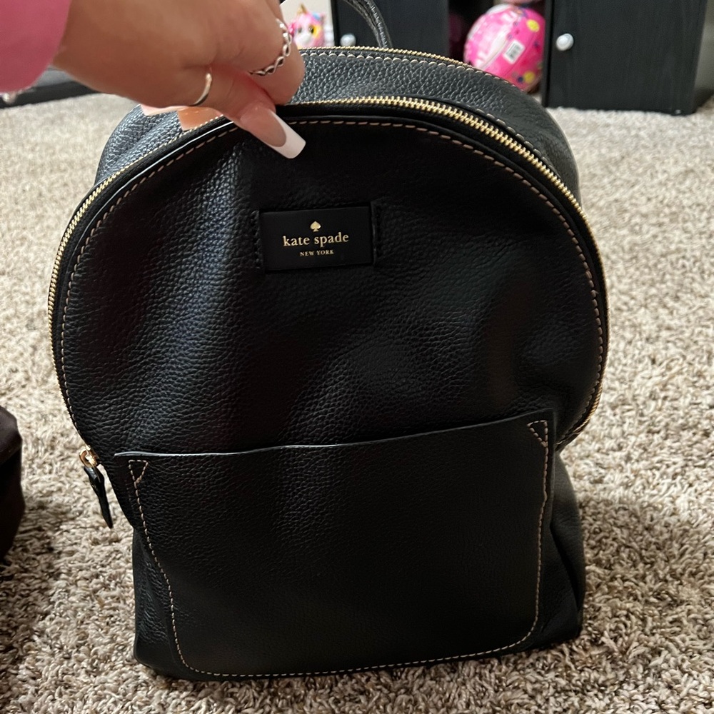 Black leather Kate spade backpack used for a week but no longer need.